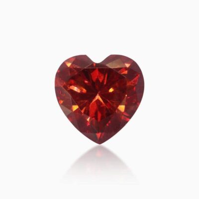 heart garnet red moissanite stone