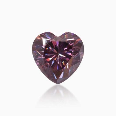 heart imperial purple moissanite stone