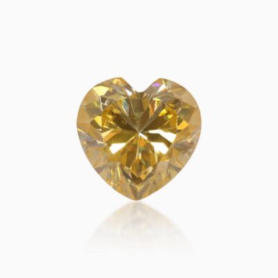 heart lemon yellow moissanite stone