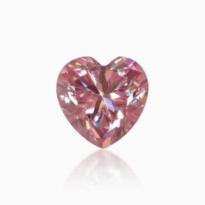 heart pink moissanite stone