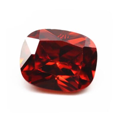 long cushion cut garnet red 5a cubic zirconia