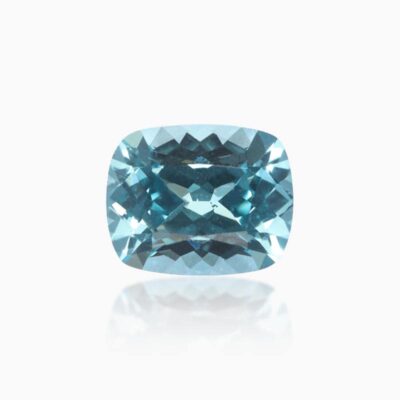 long cushion cut lab grown aqua blue sapphire