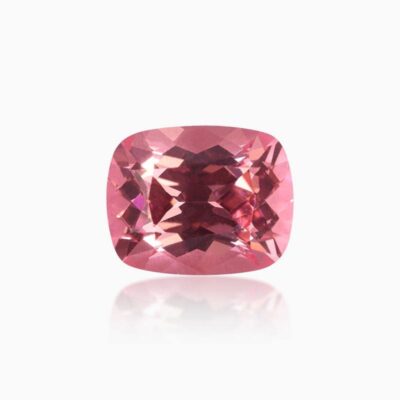 long cushion cut lab grown light padparadscha sapphire