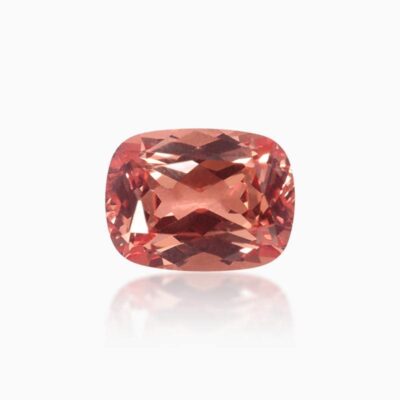 long cushion cut lab grown medium padparadscha sapphire