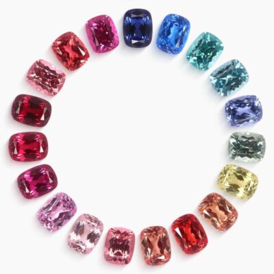 long cushion cut lab grown sapphires