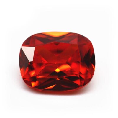 long cushion cut orange red 5a cubic zirconia