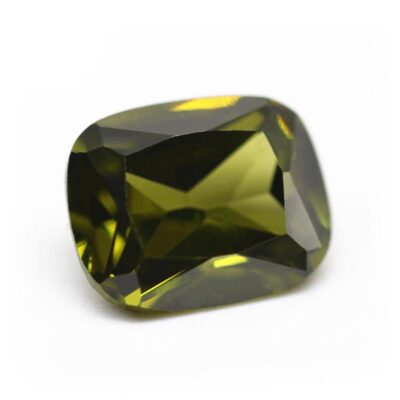 long cushion cut peridot 5a cubic zirconia 1