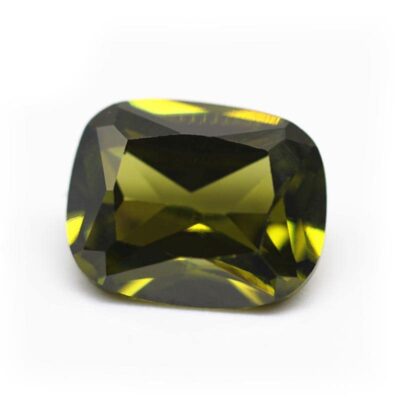long cushion cut peridot 5a cubic zirconia