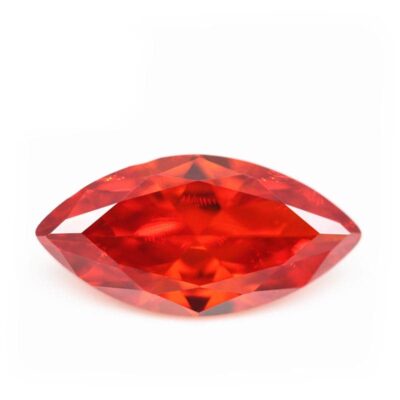 marquise cut orange red 5a cubic zirconia