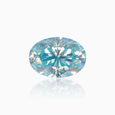 oval aqua moissanite stone