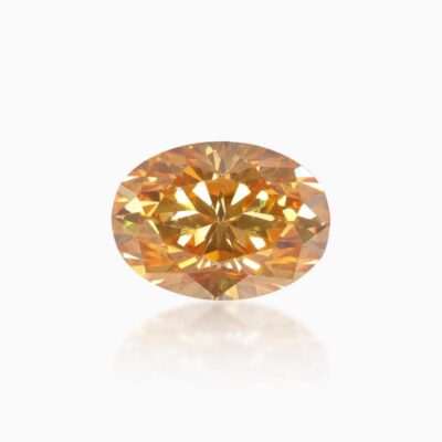 oval champagne moissanite stone