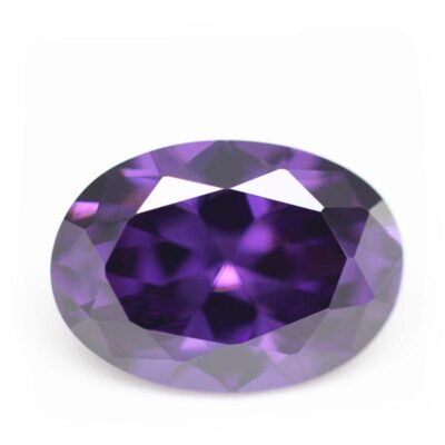 oval cut amethyst 5a cubic zirconia