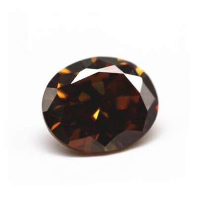 oval cut brown 5a cubic zirconia