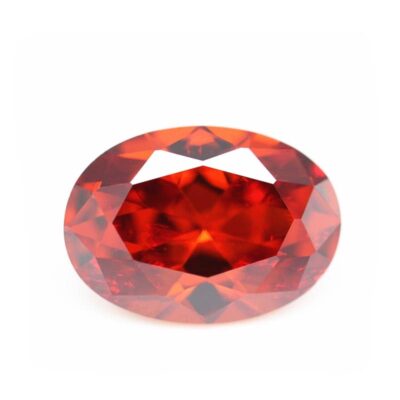 oval cut garnet red 5a cubic zirconia