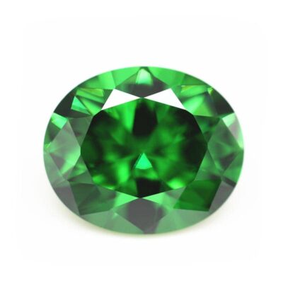 oval cut green 5a cubic zirconia