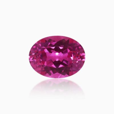 oval cut lab grown dark pink sapphire