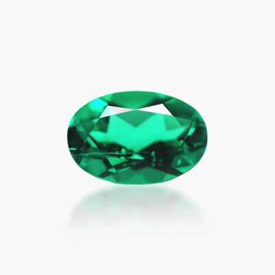 oval cut lab grown emerald 1