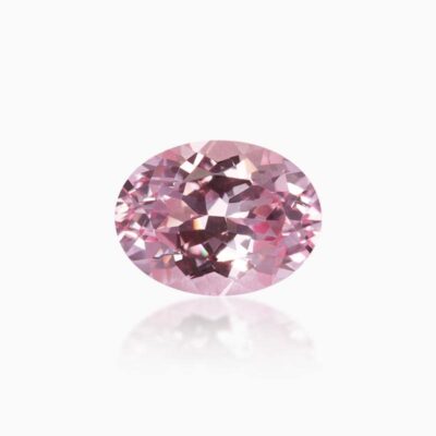 oval cut lab grown light padparadscha sapphire