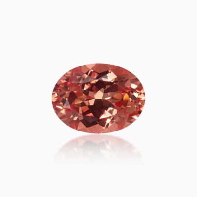 oval cut lab grown medium padparadscha sapphire