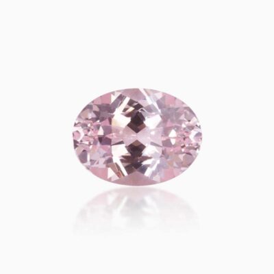 oval cut lab grown pink morganite