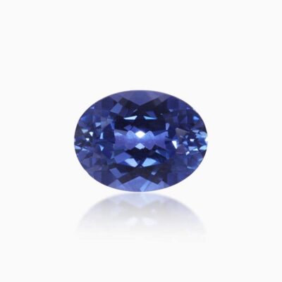 oval cut lab grown royal blue sapphire