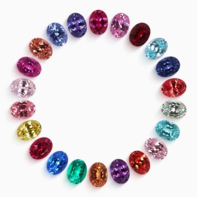 oval cut lab grown sapphires