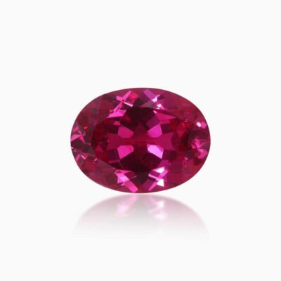 oval cut lab grown tourmaline red sapphire