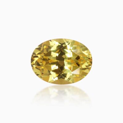 oval cut lab grown yellow sapphire