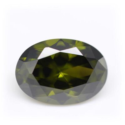oval cut peridot 5a cubic zirconia
