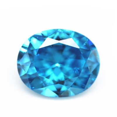 oval cut sea blue 5a cubic zirconia