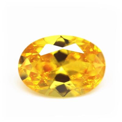 oval cut yellow 5a cubic zirconia