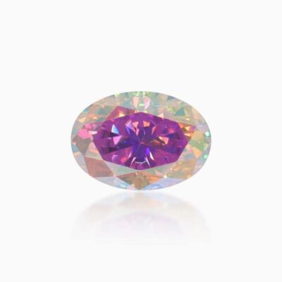 oval fantasy yellow moissanite stone