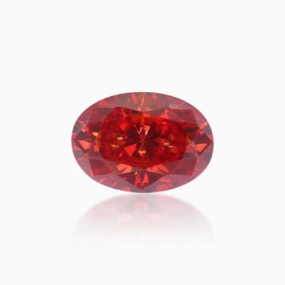 oval garnet red moissanite stone