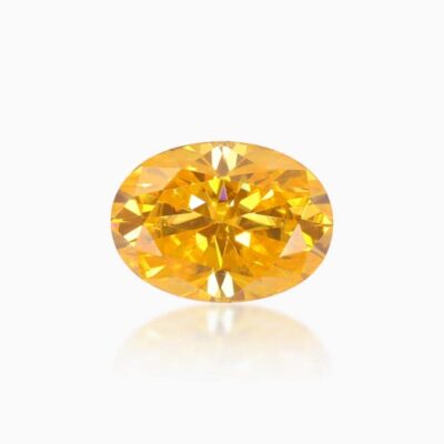 oval golden yellow moissanite stone