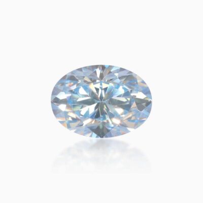 oval ice blue moissanite stone