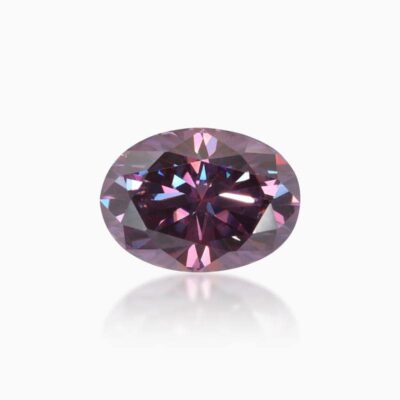 oval imperial purple moissanite stone