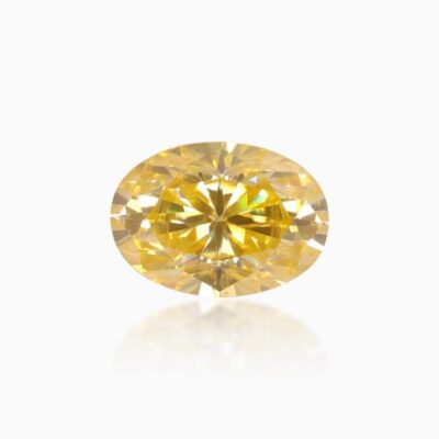 oval lemon yellow moissanite stone
