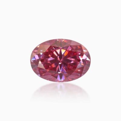 oval watermelon red moissanite stone