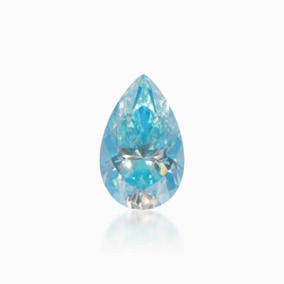 pear aqua moissanite stone