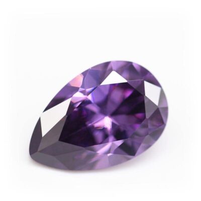 pear cut amethyst 5a cubic zirconia