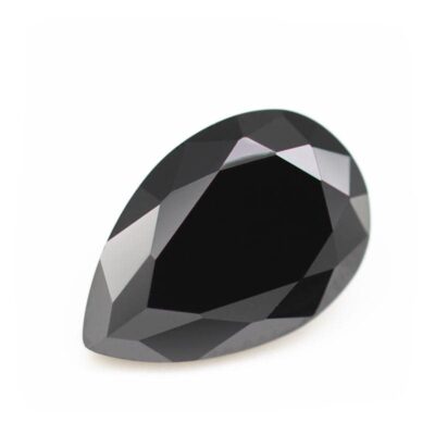 pear cut black 5a cubic zirconia