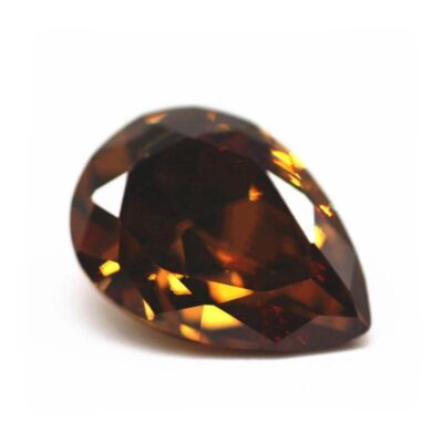 pear cut brown 5a cubic zirconia