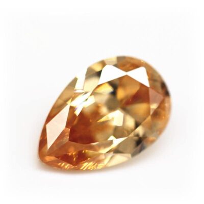 pear cut champagne 5a cubic zirconia