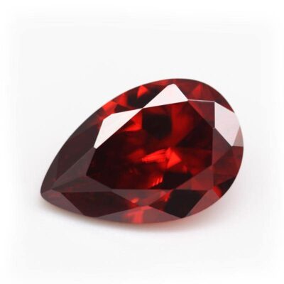 pear cut garnet red 5a cubic zirconia