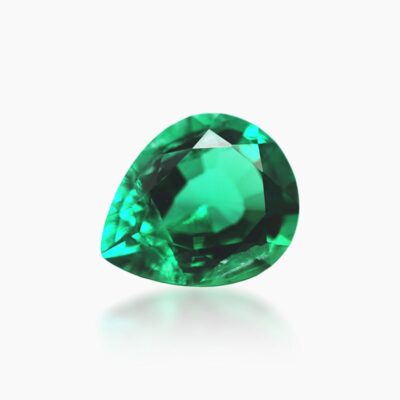 pear cut lab grown emerald 1