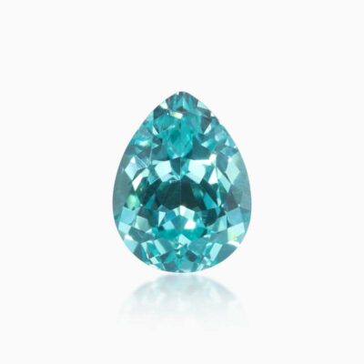 pear cut lab grown paraiba sapphire