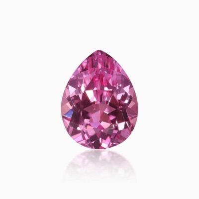 pear cut lab grown pink sapphire