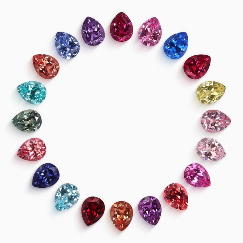 pear cut lab grown sapphires