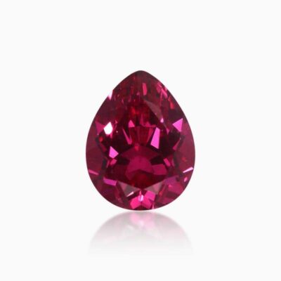 pear cut lab grown tourmaline red sapphire