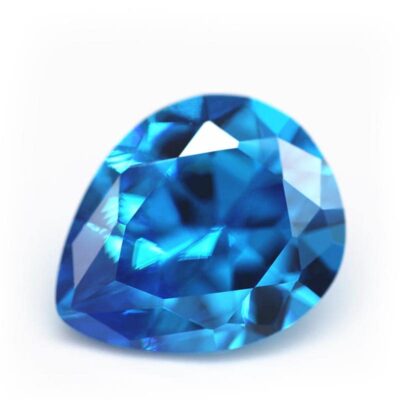 pear cut sea blue 5a cubic zirconia